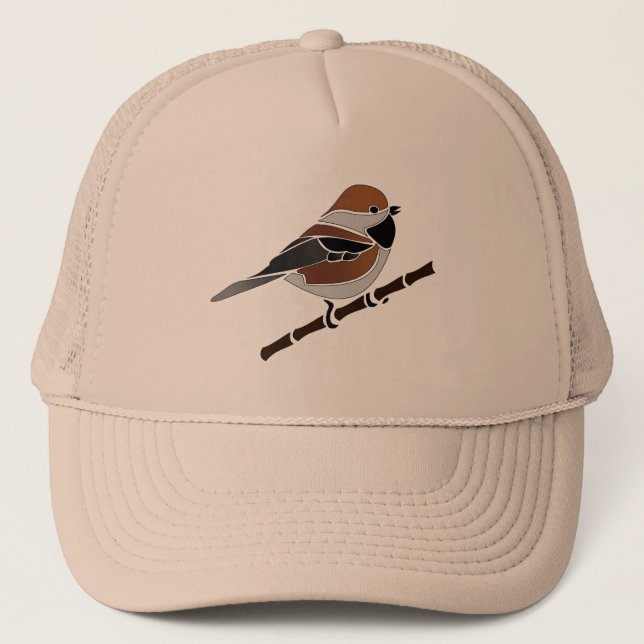 Casquette Illustration d'un oiseau de poulet boréal (Devant)