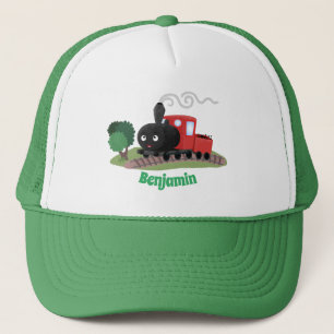 Casquette Illustration d'une locomotive à vapeur mûre