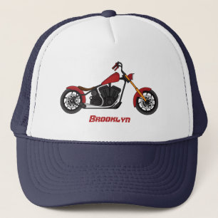 Casquette Illustration motocyclette de style hélicoïdal