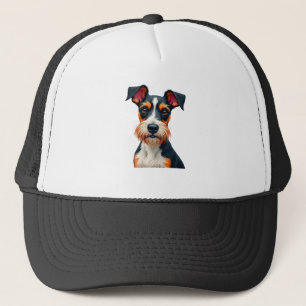 Casquette Illustration Rétro Portrait de Chien Coloré Vintag