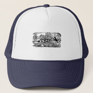 Casquette Illustration victorienne d'art antique d'animal de