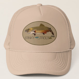 Casquette illustré de "StinkyTrout.com" de truite