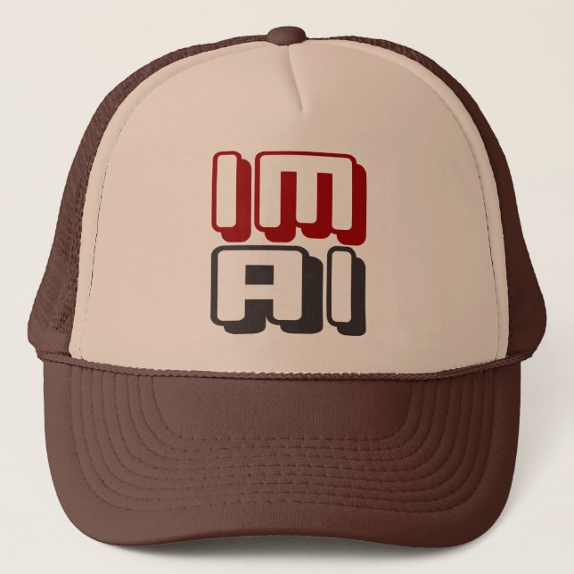 Casquette IM AI - Je suis intelligence artificielle (Devant)