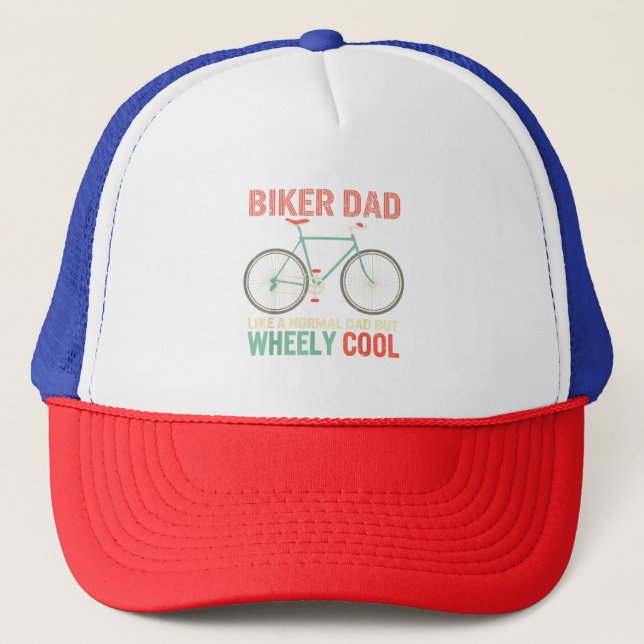 Casquette I'm Biker Papa Fathers Day Wheely Cooler bicycle B (Devant)