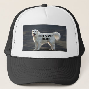 Casquette Image Adorable Dog Standing avec Nom de l'animal d