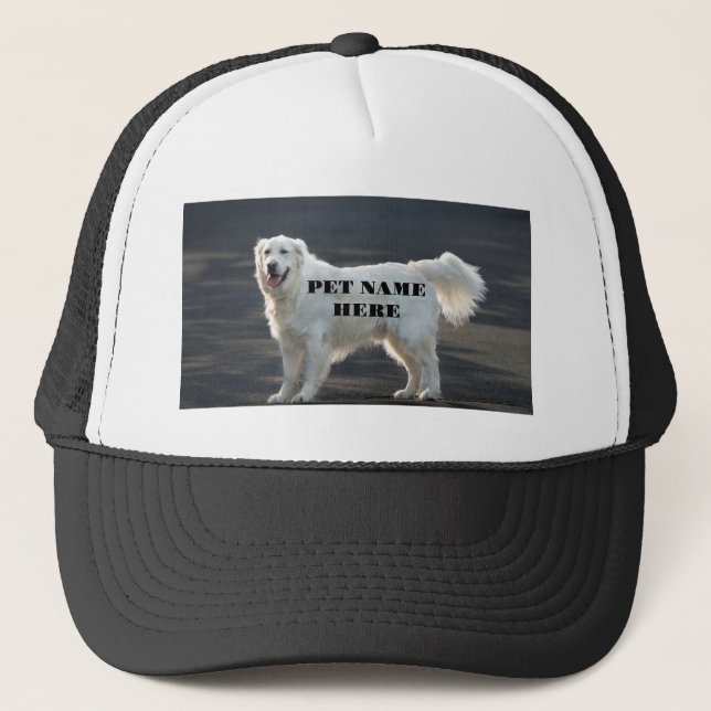 Casquette Image Adorable Dog Standing avec Nom de l'animal d (Devant)