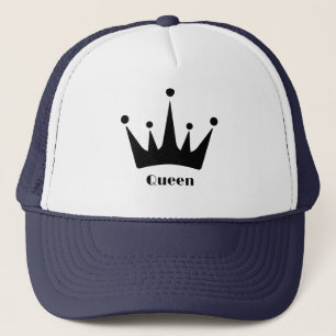 Casquette Image de couronne noire personnalisée Texte de rei