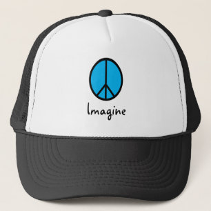 Casquette Imaginez le symbole de paix BLEU