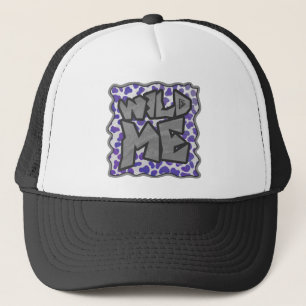Casquette Impression dalmate violet et blanche