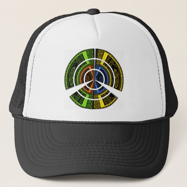 Casquette Impression radiale colorée (Devant)