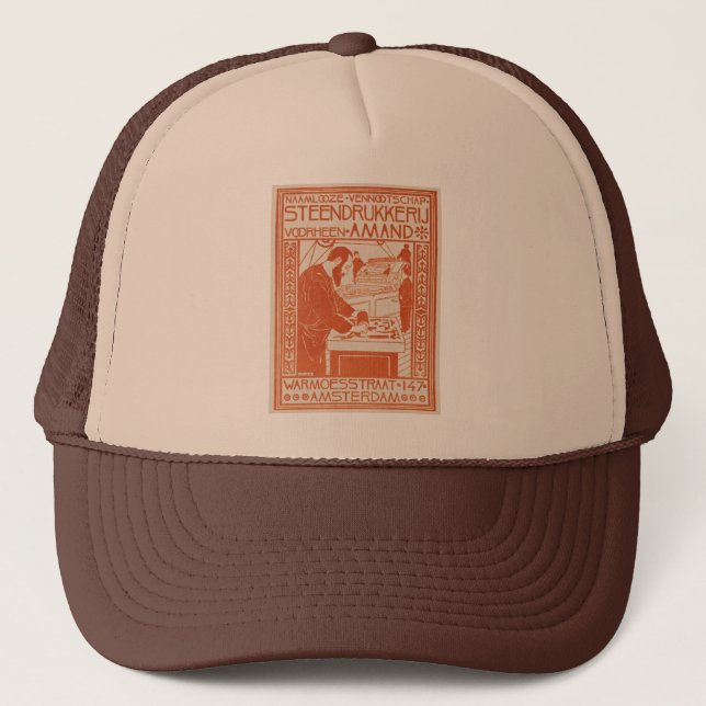 Casquette imprimante principale vintage néerlandaise (Devant)