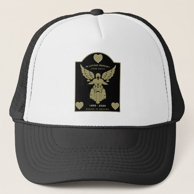 Casquette In Memory Motorbike Rider Biker Funeral (Devant)