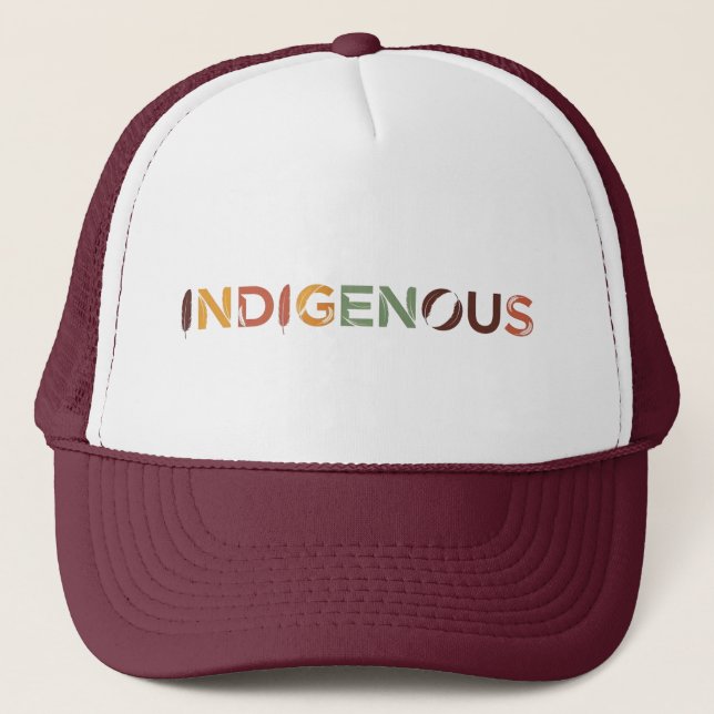 Casquette Indigène avec plumes - Patrimoine culturel (Devant)