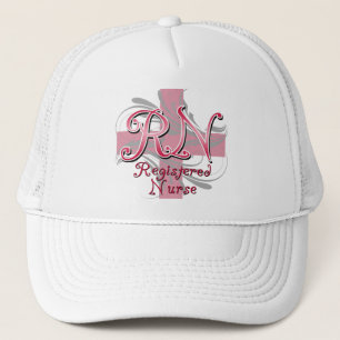 Casquette Infirmier autorisé, remous roses de croix