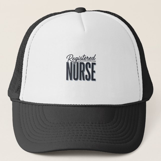 Casquette Infirmière diplômée Script Typographie Vector Desi (Devant)