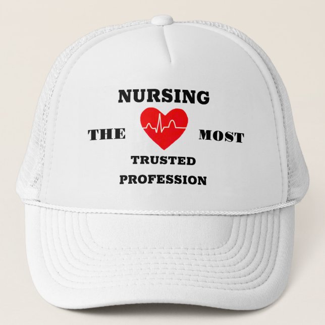 Casquette Infirmière La Profession La Plus Fiable Trucker Ch (Devant)