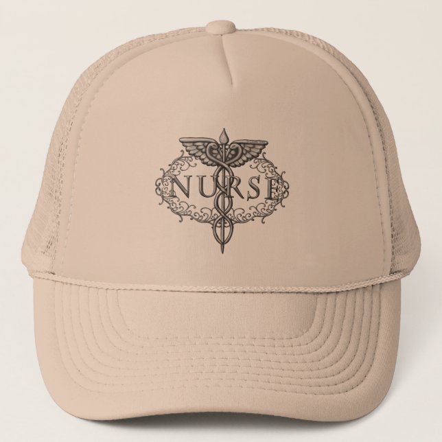 Casquette Infirmière Oval argenté (Devant)