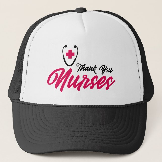 Casquette Infirmières Mercis | Rose (Devant)