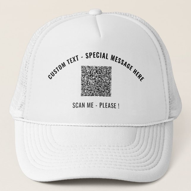 Casquette Info d'analyse de code QR et chapeau de camion de  (Devant)