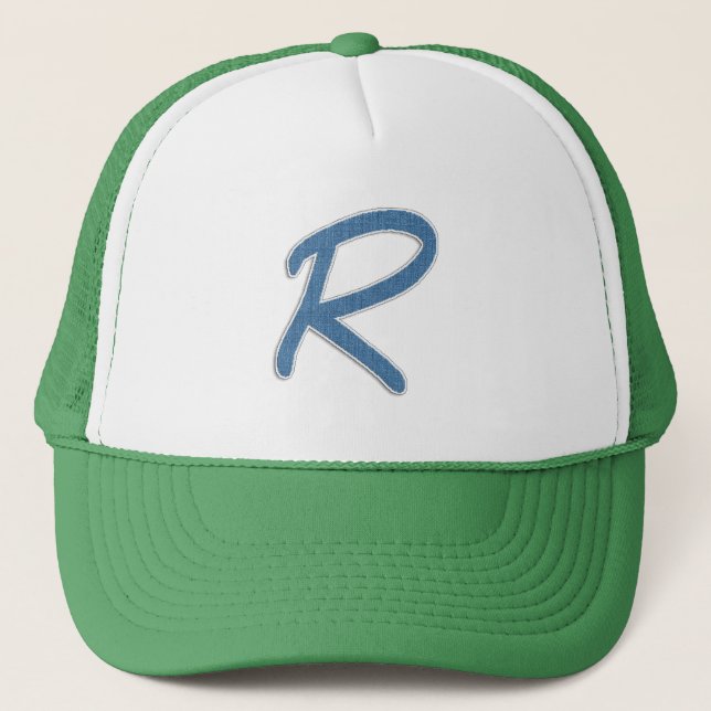 Casquette Initiale bleue "R" (Devant)