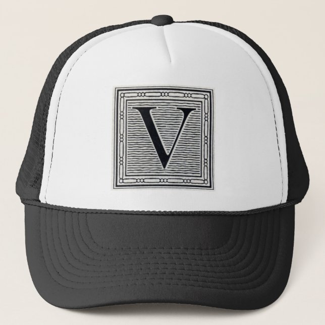 Casquette Initiale de bois de graveur de gravure sur bois en (Devant)