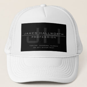 Casquette Initiales Monogrammées Modernes (ou autre texte) G