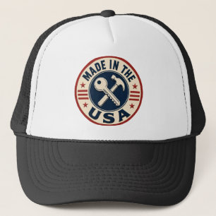 Casquette Insigne patriotique "Fabriqué aux États-Unis" vint