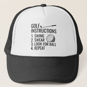 Casquette Instructions de golf