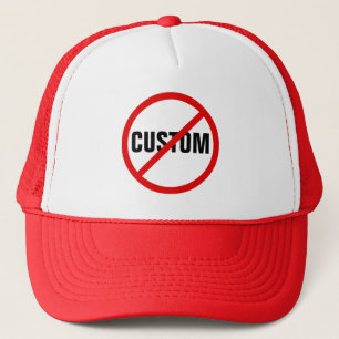 Casquette interdit interdit rouge fait sur