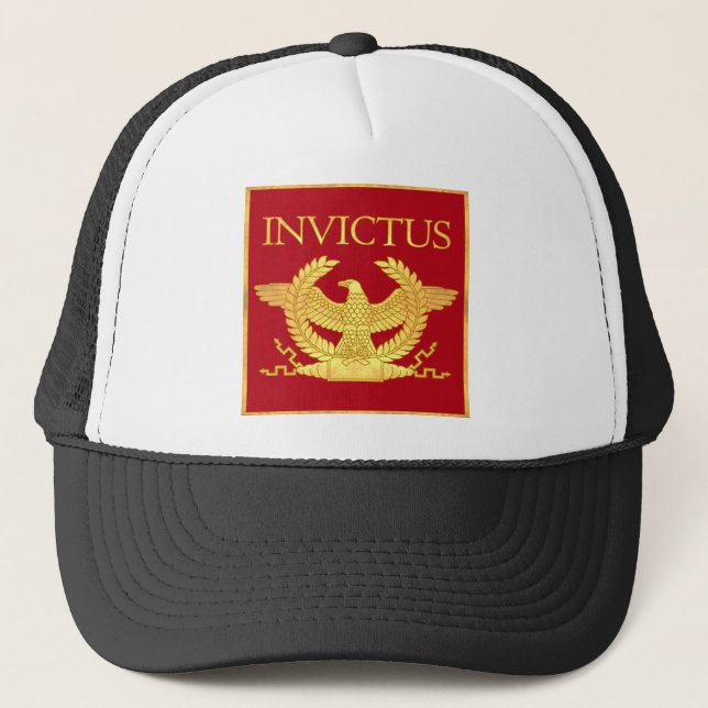 Casquette Invictus Eagle sur le rouge (Devant)