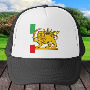 Casquette Iran, drapeau perse avec Lion, Shah d'Iran