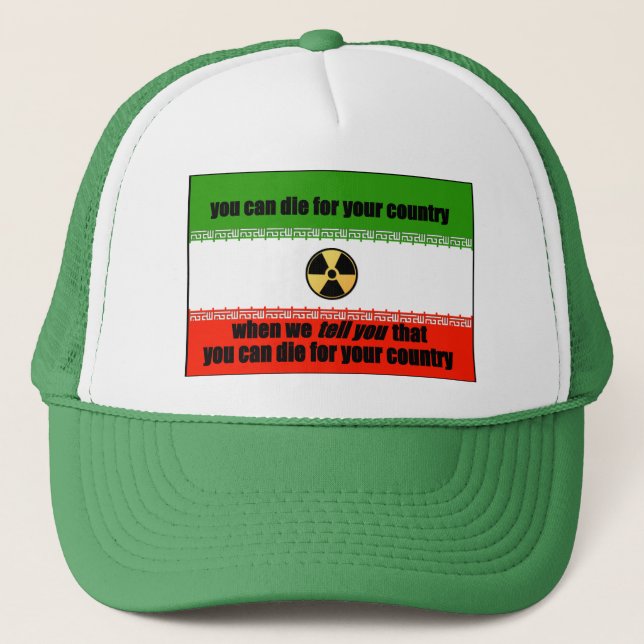 Casquette Iran : Mourir Pour Votre Pays (Devant)