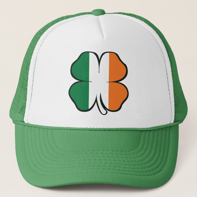 Casquette Irlande Shamrock du drapeau irlandais Jour de la S (Devant)