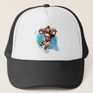 Casquette Iron Man Art de personnage à l'aquarelle