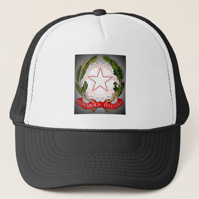 Casquette Italie Emblème bord foncé (Devant)