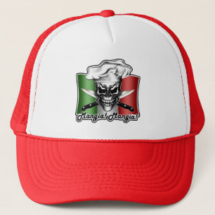 Casquette italien de crâne de chef : Mangia !
