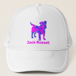 Casquette Jack Russell Terrier Chien mignon rose&bleu Silhou