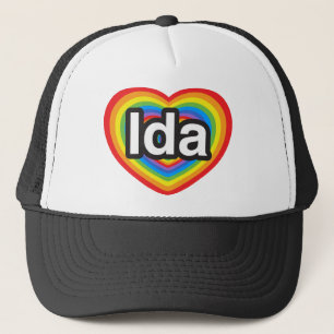 Casquette J'adore Ida. Je t'aime Ida. Cœur