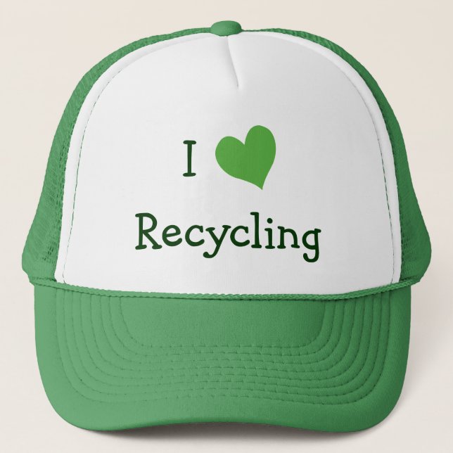 Casquette J'adore le recyclage (Devant)