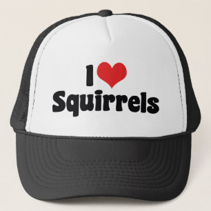Casquette J'adore les écureuils à coeur - Amoureux des écure