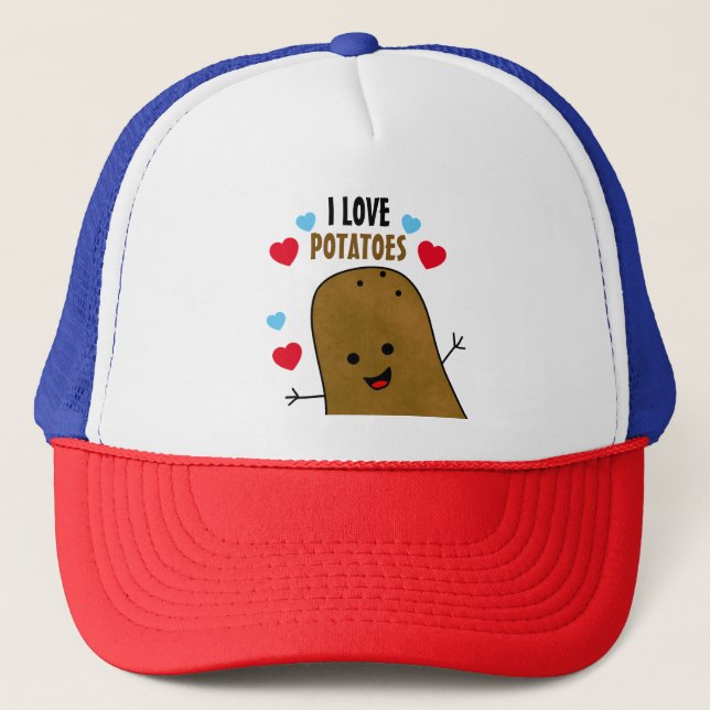 Casquette J'adore les pommes de terre (Devant)
