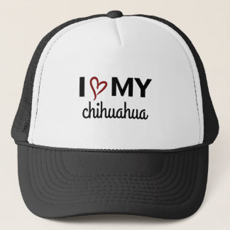 Casquette J'adore mon chapeau Chihuahua (noir)