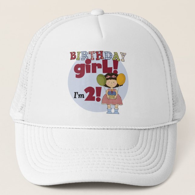 Casquette J'ai 2 T-shirts et cadeaux pour fille d'anniversai (Devant)