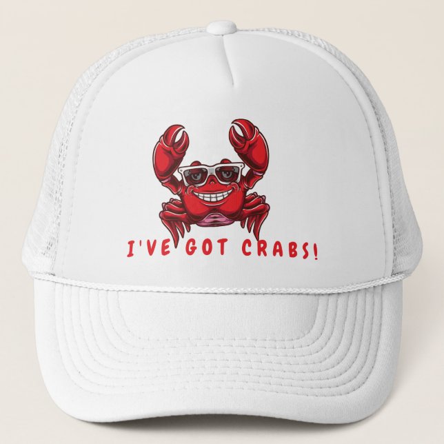 Casquette J'ai des crabes avec lunettes de soleil Chapeau de (Devant)