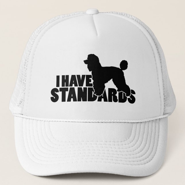 Casquette J'ai des normes - vitesse de silhouette de caniche (Devant)