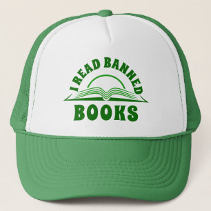 Casquette J'ai lu la conception de texte vert du livre inter
