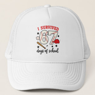 Casquette J'ai survécu 67 jours de sport de baseball à l'éco