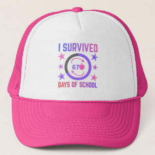Casquette J'ai survécu 67 jours d'enseignants d'école élèves