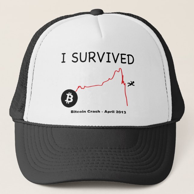 Casquette J'ai survécu : Accident de Bitcoin - avril 2013 (Devant)