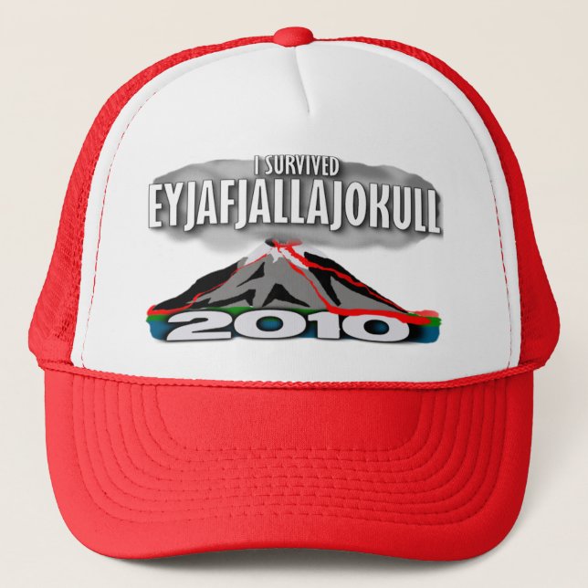 Casquette J'ai survécu au volcan de l'Islande (Devant)